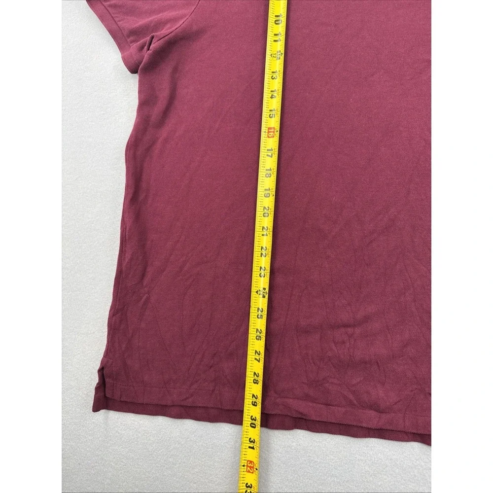 Polo Ralph Lauren Slim Fit Short Sleeve Pique Polo Mens XXL Maroon Red Preppy